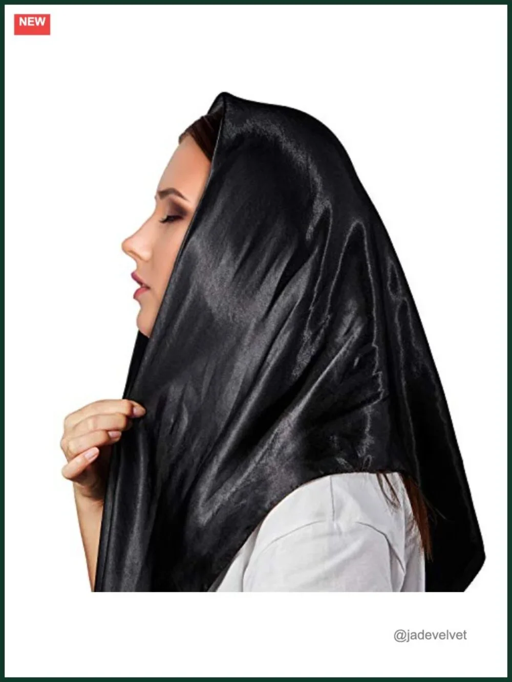Silky Satin Head Scarf 2 Pack Square Neck Scarf for Women Hair Wrapping Bandana